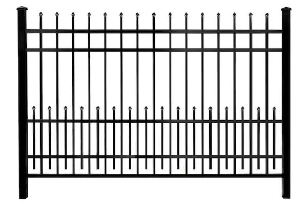 Fence Tampa - 3.25 in. x 2 ft. x 6 ft. Black Aluminum Fence Puppy Guard Add-On Panel