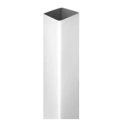 White vinyl fence post, square shape
