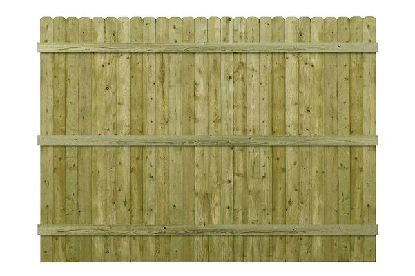 Wooden privacy fence panel, dog ear