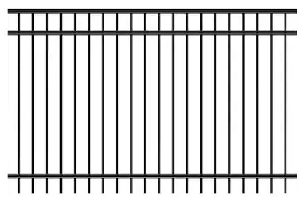 Fence Tampa - Heavy-Duty 5 ft. H x 8 ft. W Black Aluminum Pre-Assembled Fence Panel