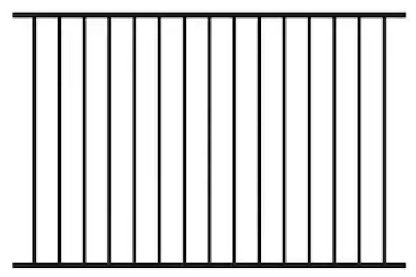 Fence Tampa - Standard-Duty 4 ft. H x 6 ft. W Black Aluminum Pre-Assembled Fence Panel